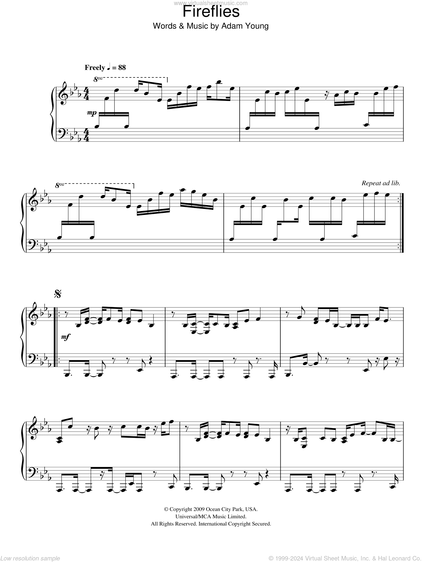 Fireflies, (intermediate)