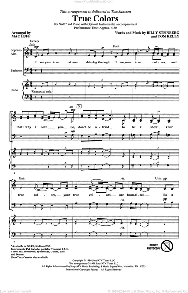 True Colors (arr. Mac Huff)