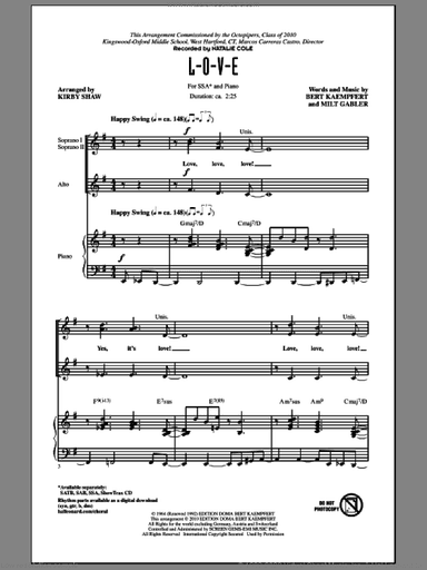 L-O-V-E (arr. Kirby Shaw)