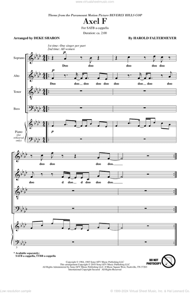 Axel F (from Beverly Hills Cop) (arr. Deke Sharon)
