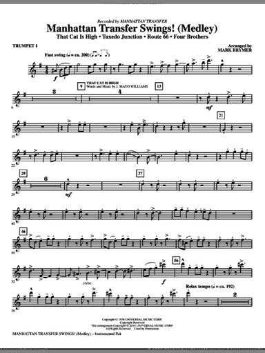 Manhattan Transfer Swings! (Medley) (complete set of parts)