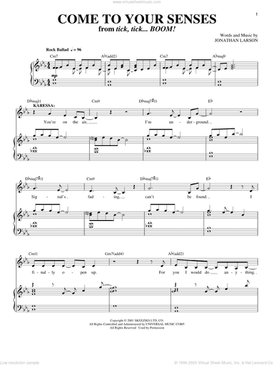 Come To Your Senses (from tick, tick... BOOM!)