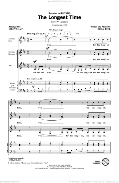 The Longest Time (arr. Kirby Shaw)