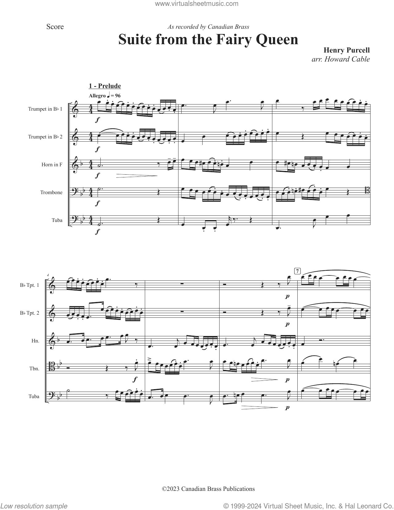Suite from the Fairy Queen