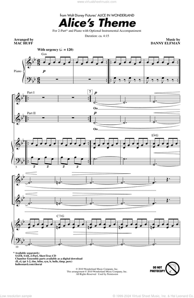 Alice's Theme (from Alice In Wonderland) (arr. Mac Huff)
