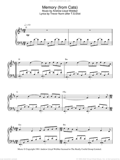 Memory (from Cats), (intermediate) (from Cats)