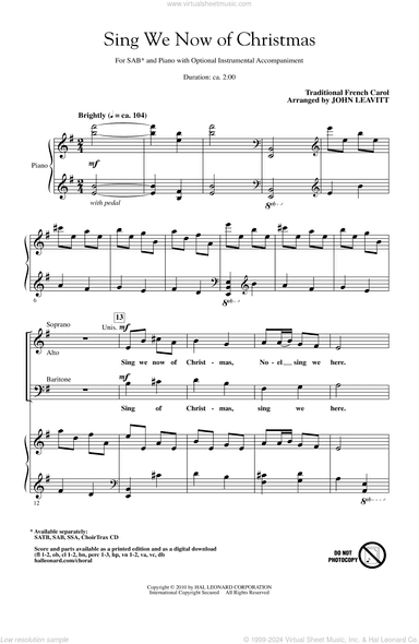 Sing We Now Of Christmas