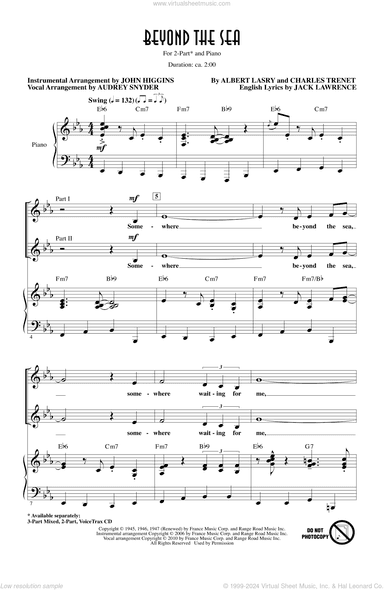 Beyond The Sea (arr. Audrey Snyder)