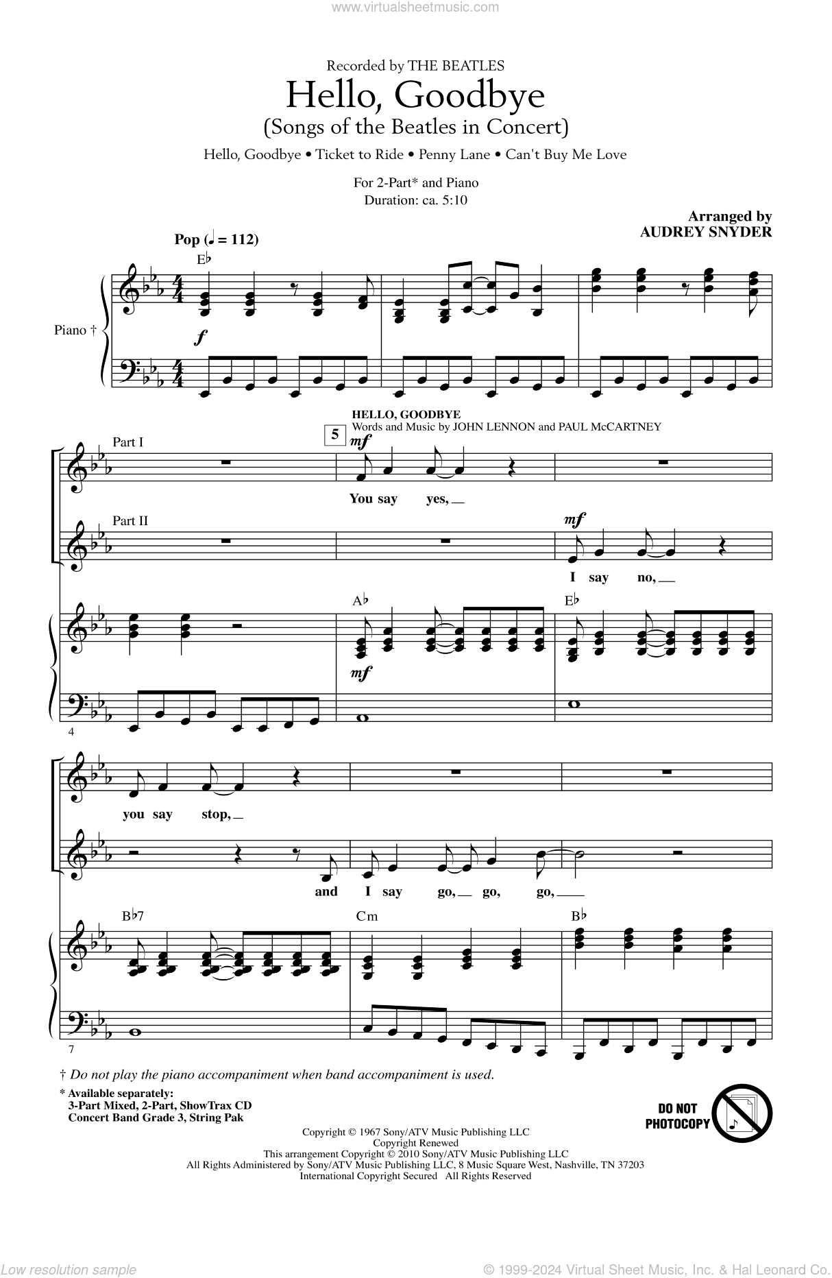 Hello, Goodbye (Songs Of The Beatles In Concert)