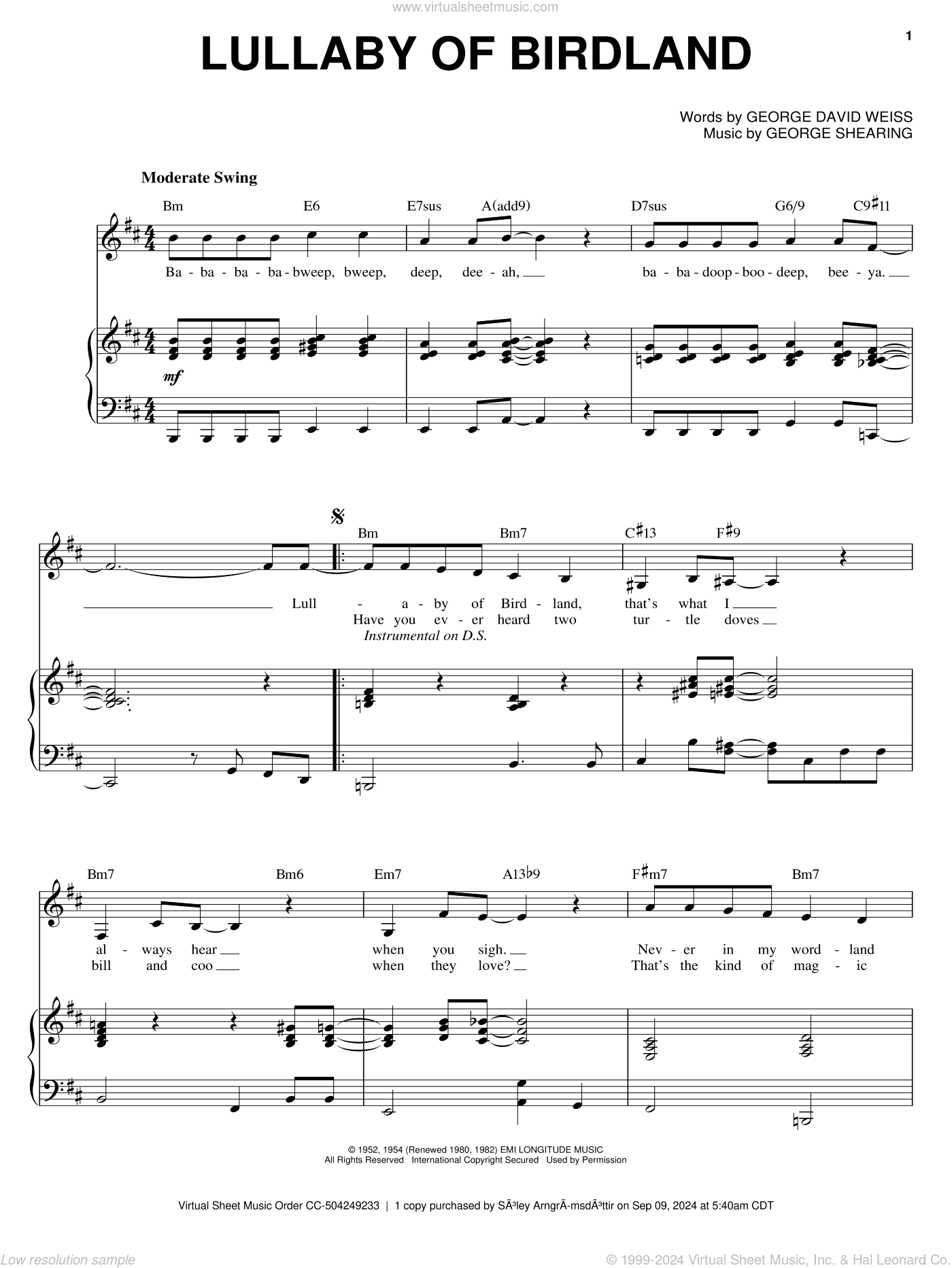 Lullaby Of Birdland
