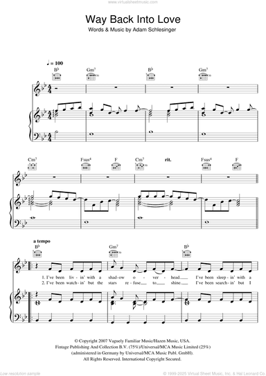 Way Back Into Love (from the soundtrack to 'Music And Lyrics')