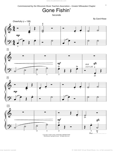 Gone Fishin' (Piano Duet)