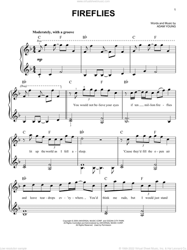 Fireflies, (easy)