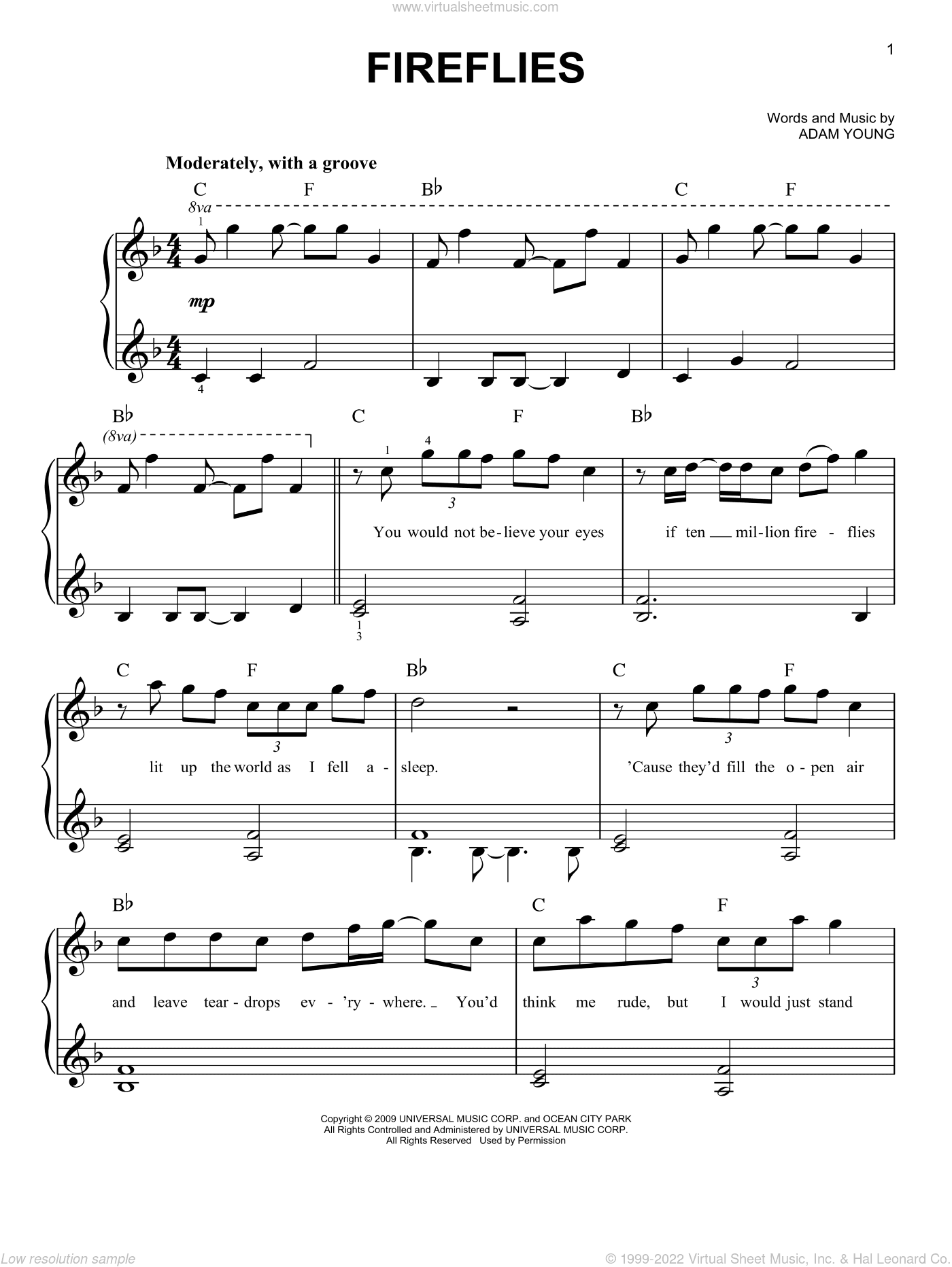 Fireflies, (easy)