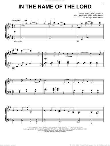 In The Name Of The Lord, (intermediate)