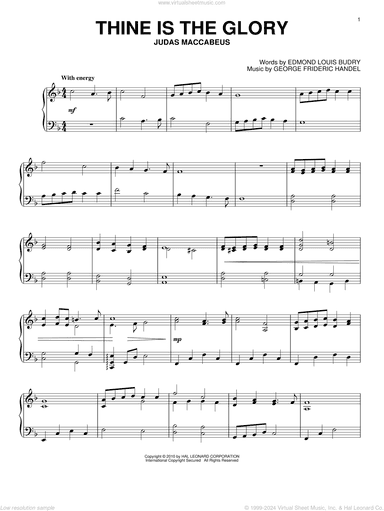 Thine Is The Glory, (intermediate)