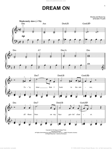 Dream On, (beginner)