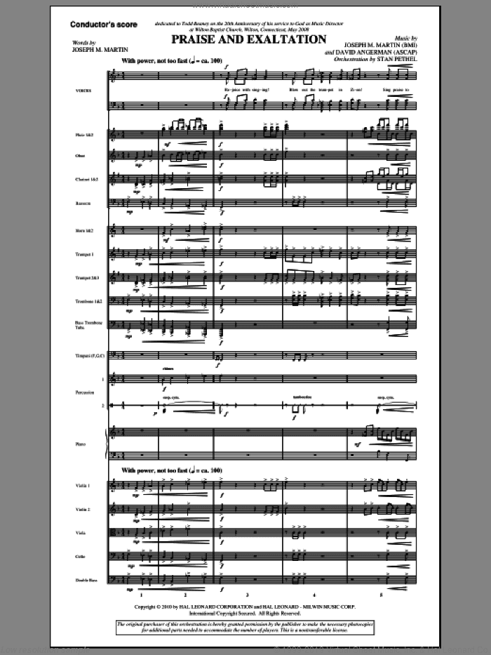 Praise And Exaltation (COMPLETE)