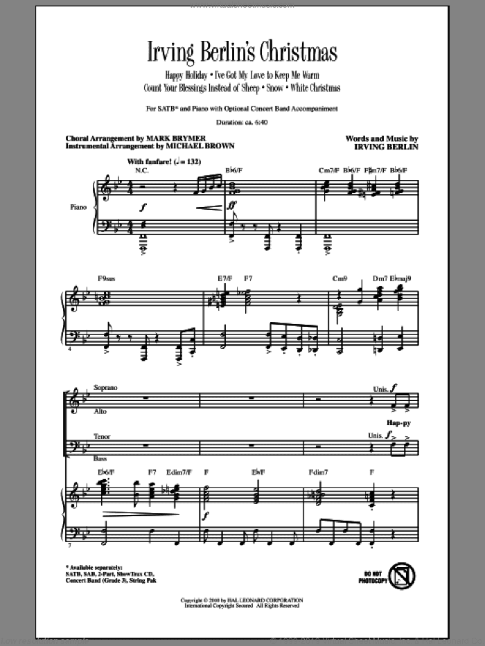 Irving Berlin's Christmas (Medley)