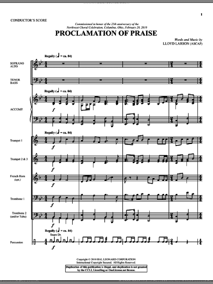 Proclamation Of Praise (COMPLETE)