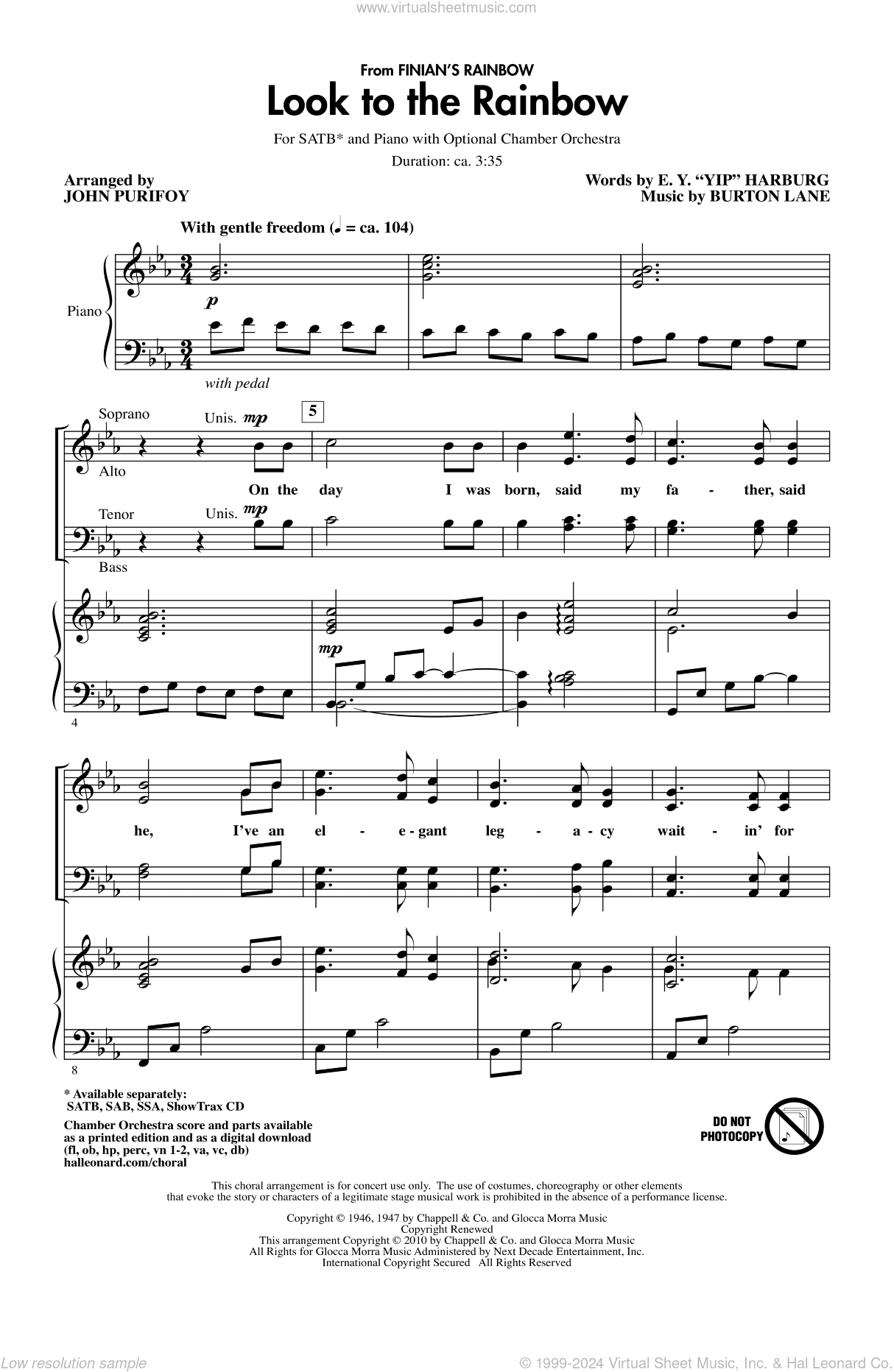 Look To The Rainbow (from Finian's Rainbow)