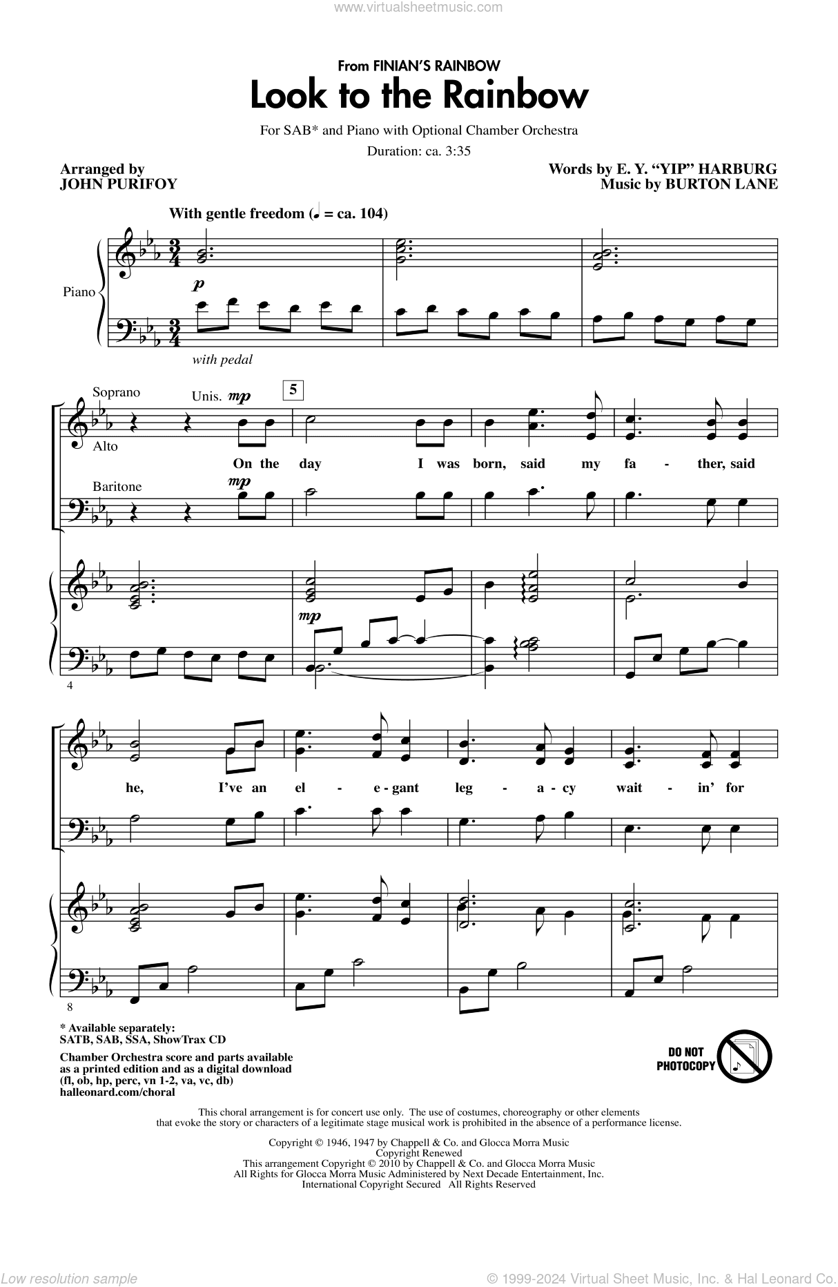 Look To The Rainbow (from Finian's Rainbow)