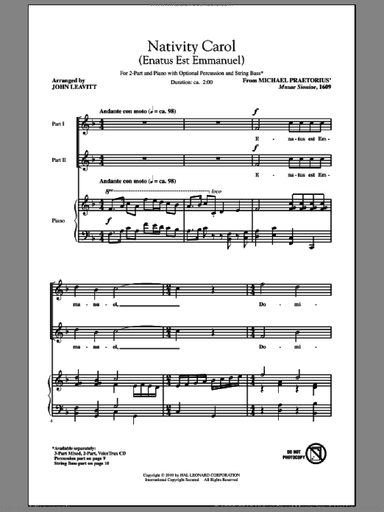 Nativity Carol (Enatus Est Emmanuel)