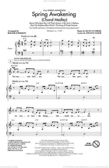 Spring Awakening (Choral Medley)