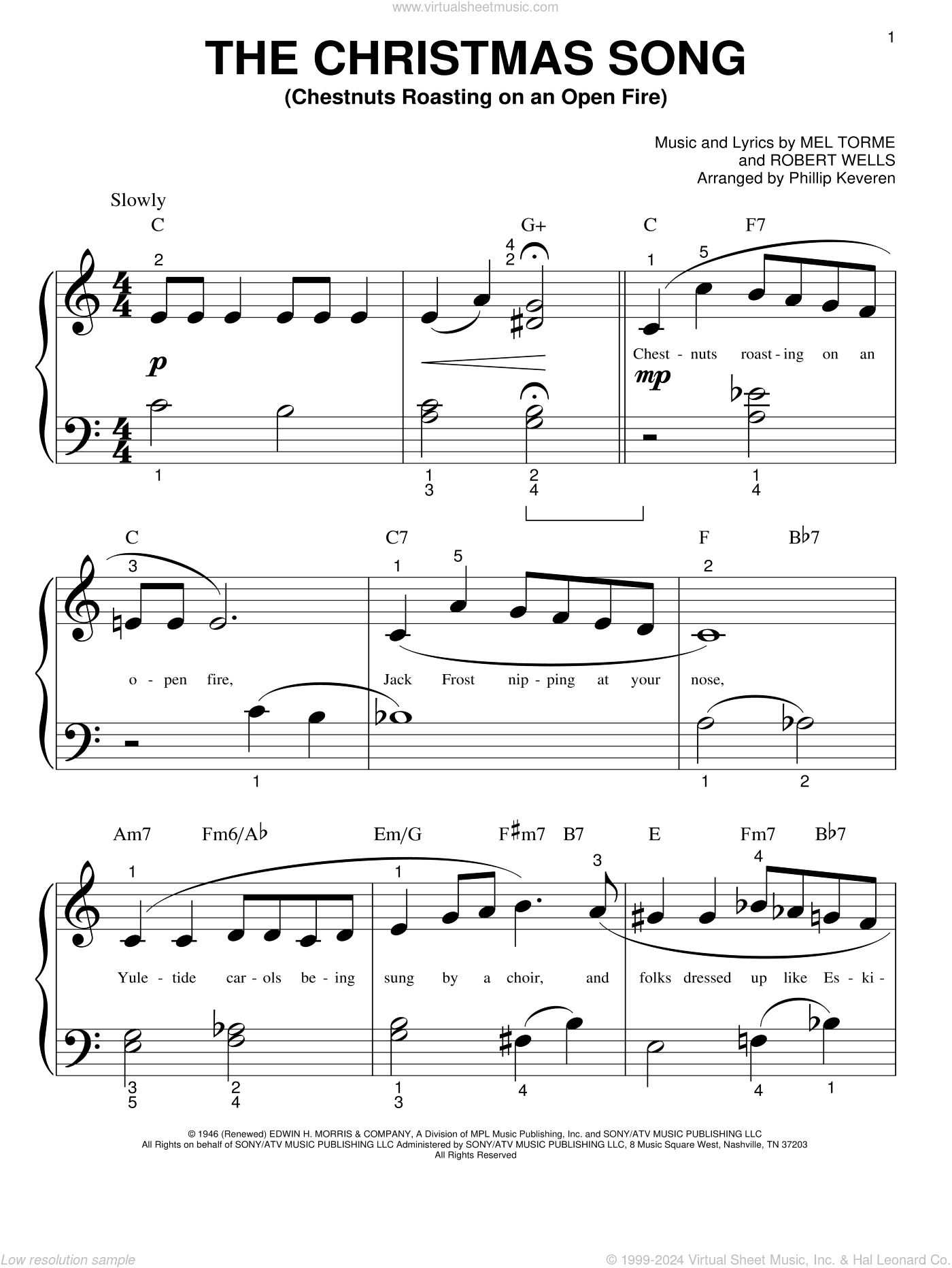 The Christmas Song (Chestnuts Roasting On An Open Fire) (arr. Phillip Keveren)