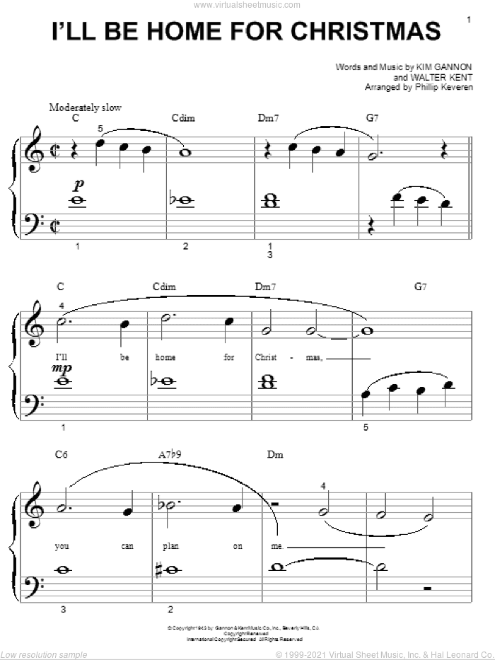 I'll Be Home For Christmas (arr. Phillip Keveren)