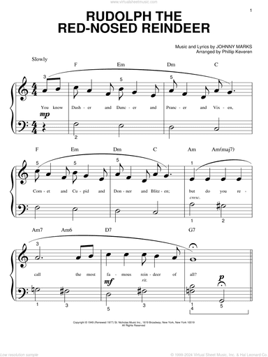 Rudolph The Red-Nosed Reindeer (arr. Phillip Keveren)