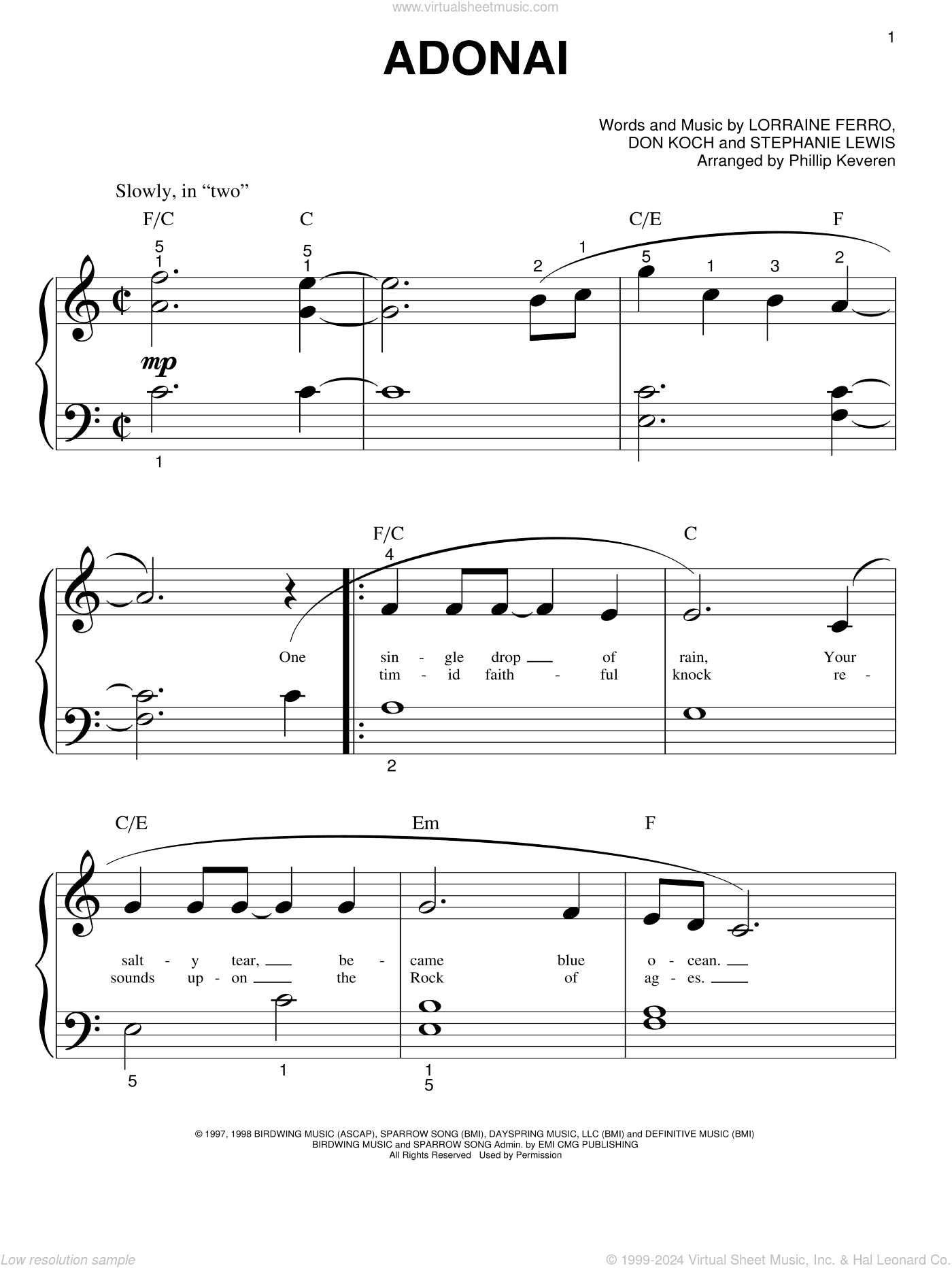 Adonai (arr. Phillip Keveren)