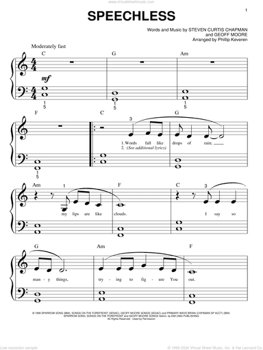 Speechless (arr. Phillip Keveren)