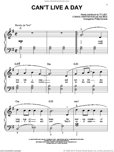 Can't Live A Day (arr. Phillip Keveren)