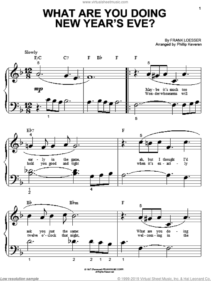 What Are You Doing New Year's Eve? (arr. Phillip Keveren)