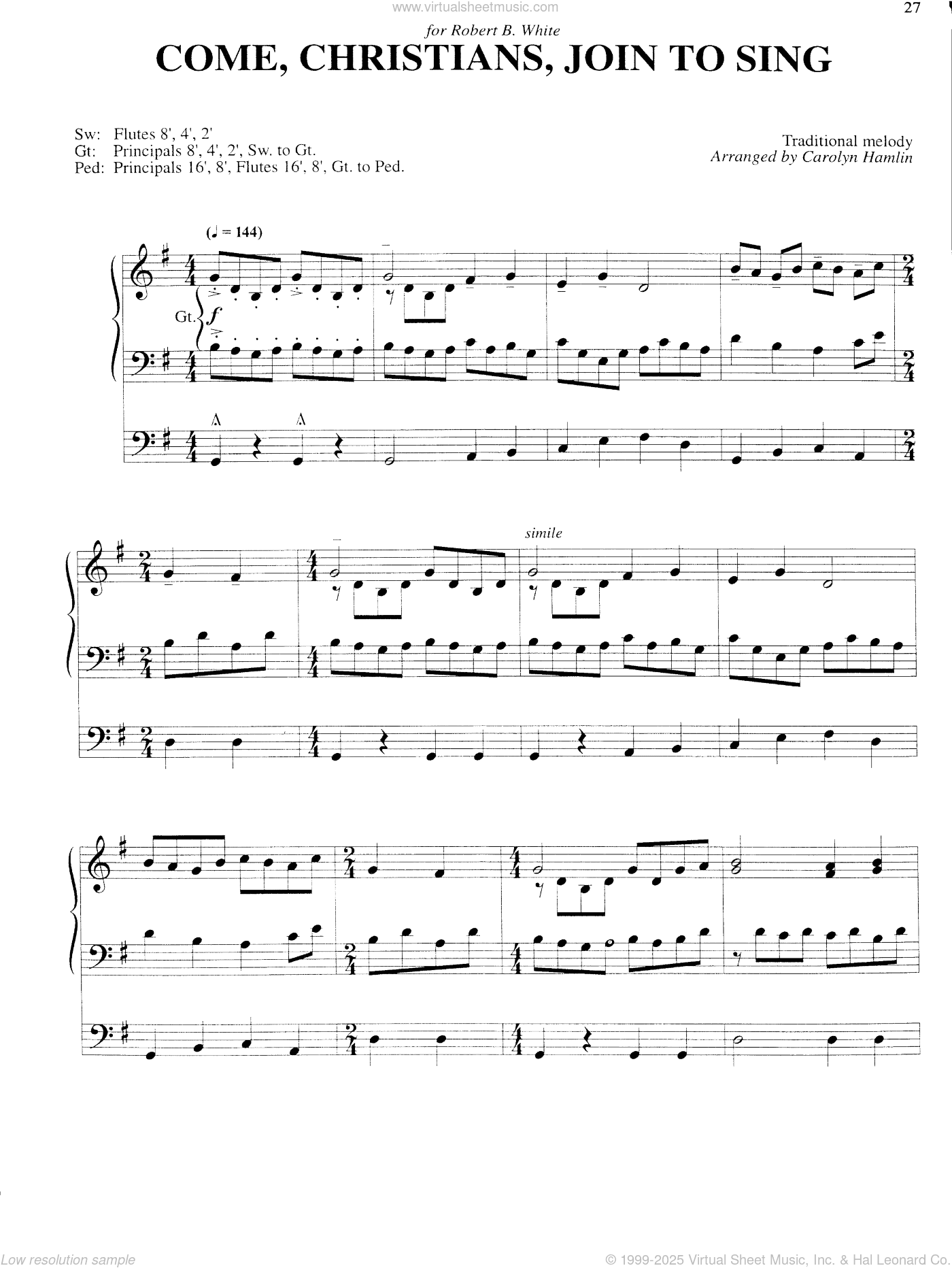 Come, Christians, Join To Sing