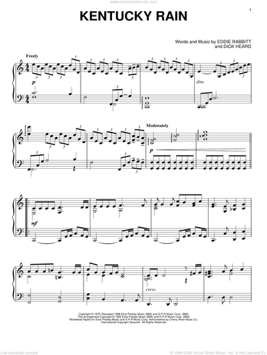 Kentucky Rain, (intermediate)