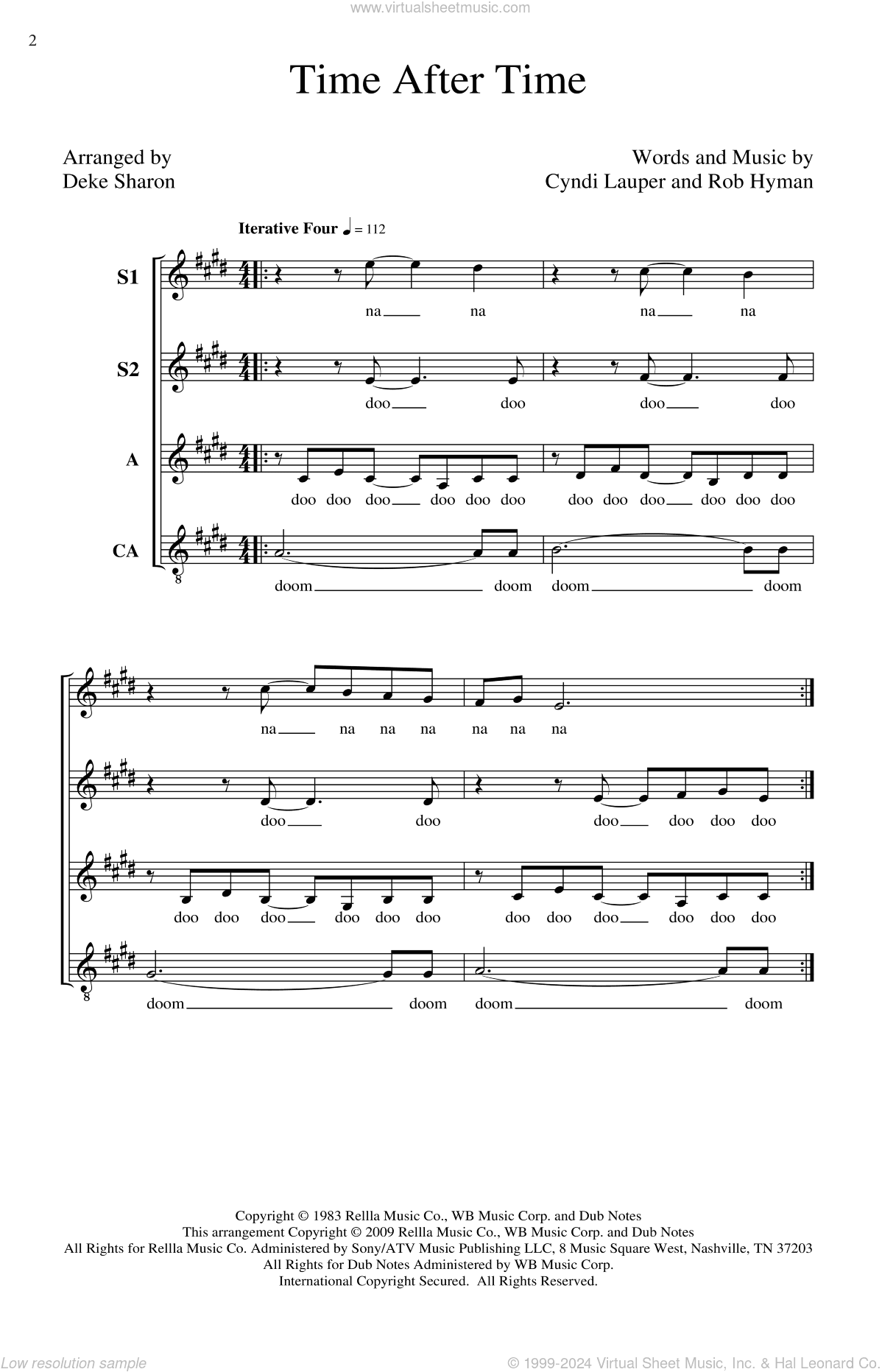 Time After Time (arr. Deke Sharon)