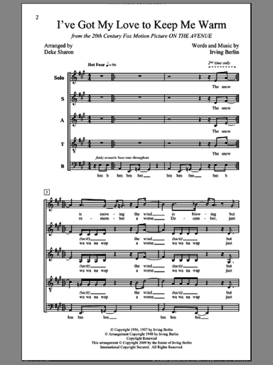 I've Got My Love To Keep Me Warm (arr. Deke Sharon)