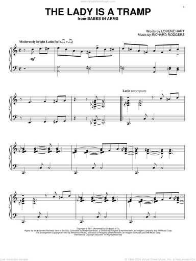 The Lady Is A Tramp, (intermediate)