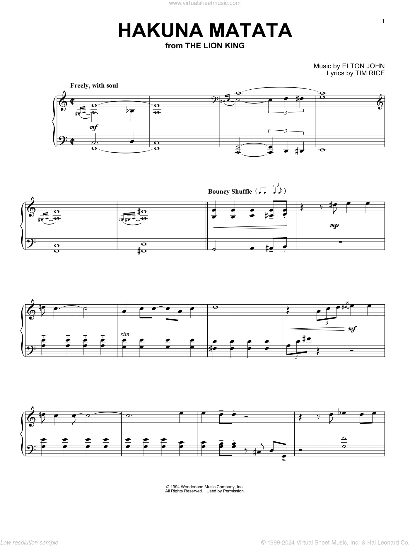Hakuna Matata (from The Lion King)