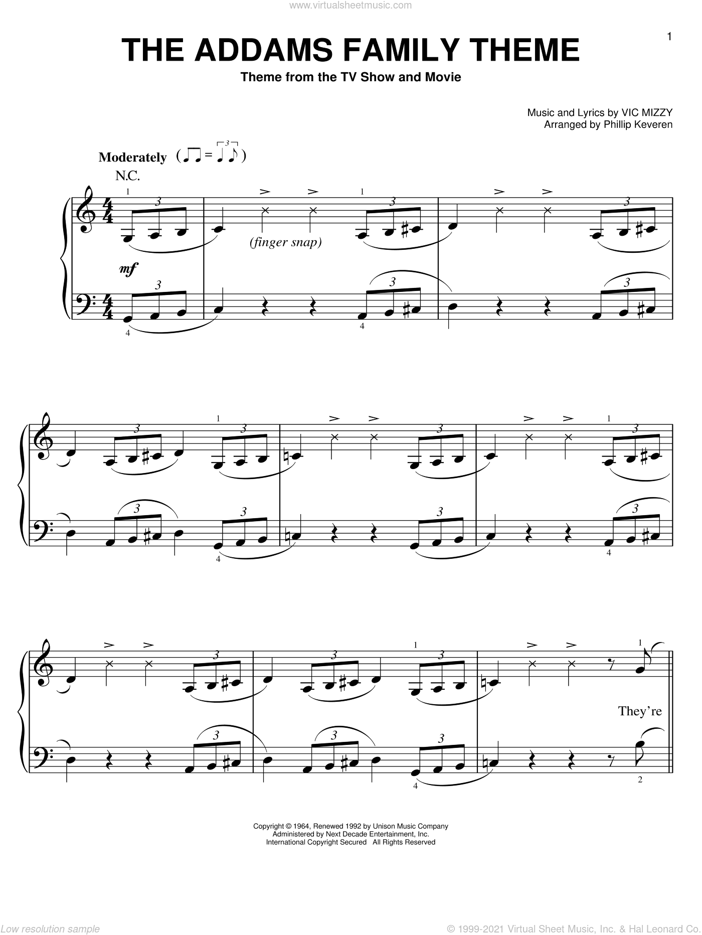 The Addams Family Theme (arr. Phillip Keveren)