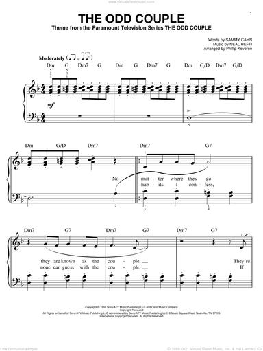 The Odd Couple (arr. Phillip Keveren), (easy) (arr. Phillip Keveren)