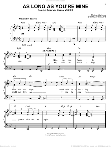 As Long As You're Mine (from Wicked)