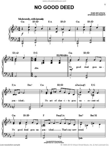 No Good Deed (from Wicked)