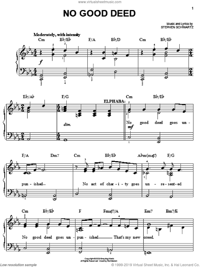 No Good Deed (from Wicked)