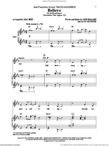 Believe (from The Polar Express) (arr. Mac Huff)