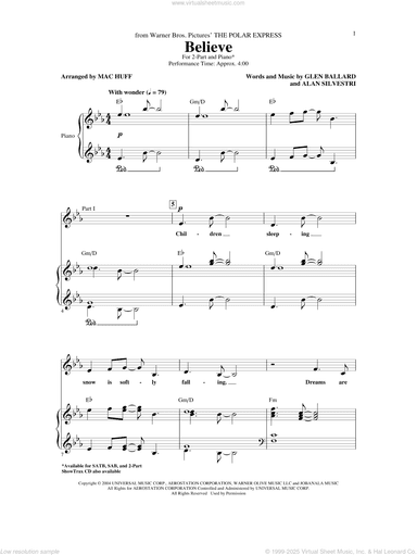 Believe (from The Polar Express) (arr. Mac Huff)