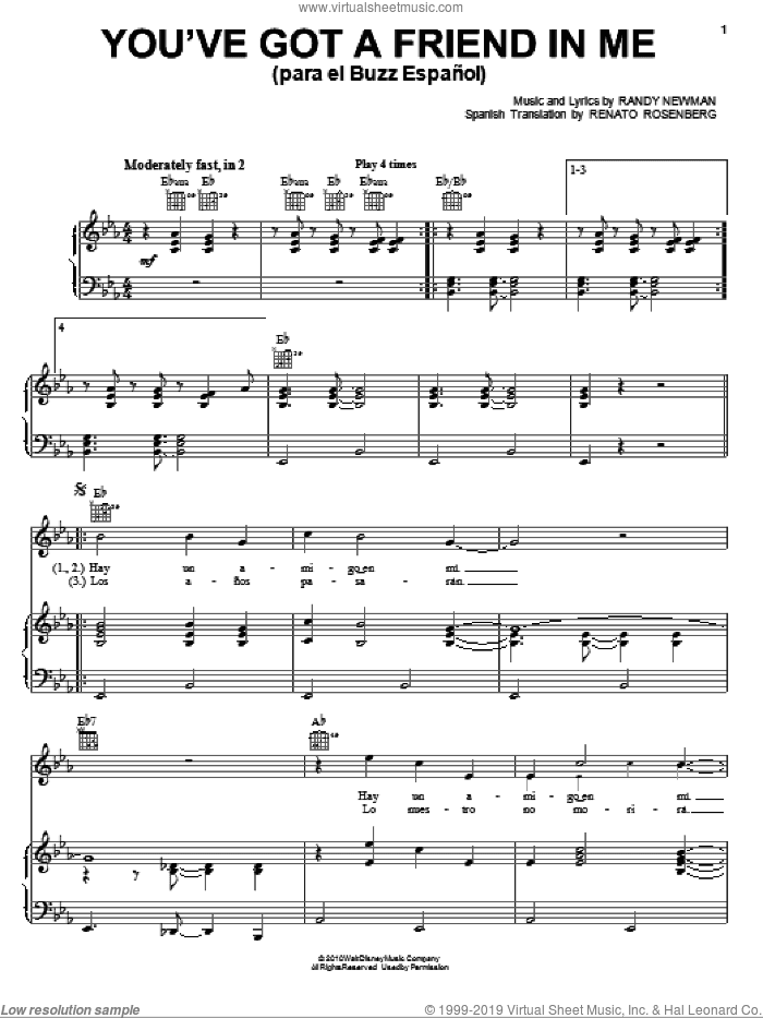 You've Got a Friend in Me (para el Buzz Espanol) (from Toy Story 3)