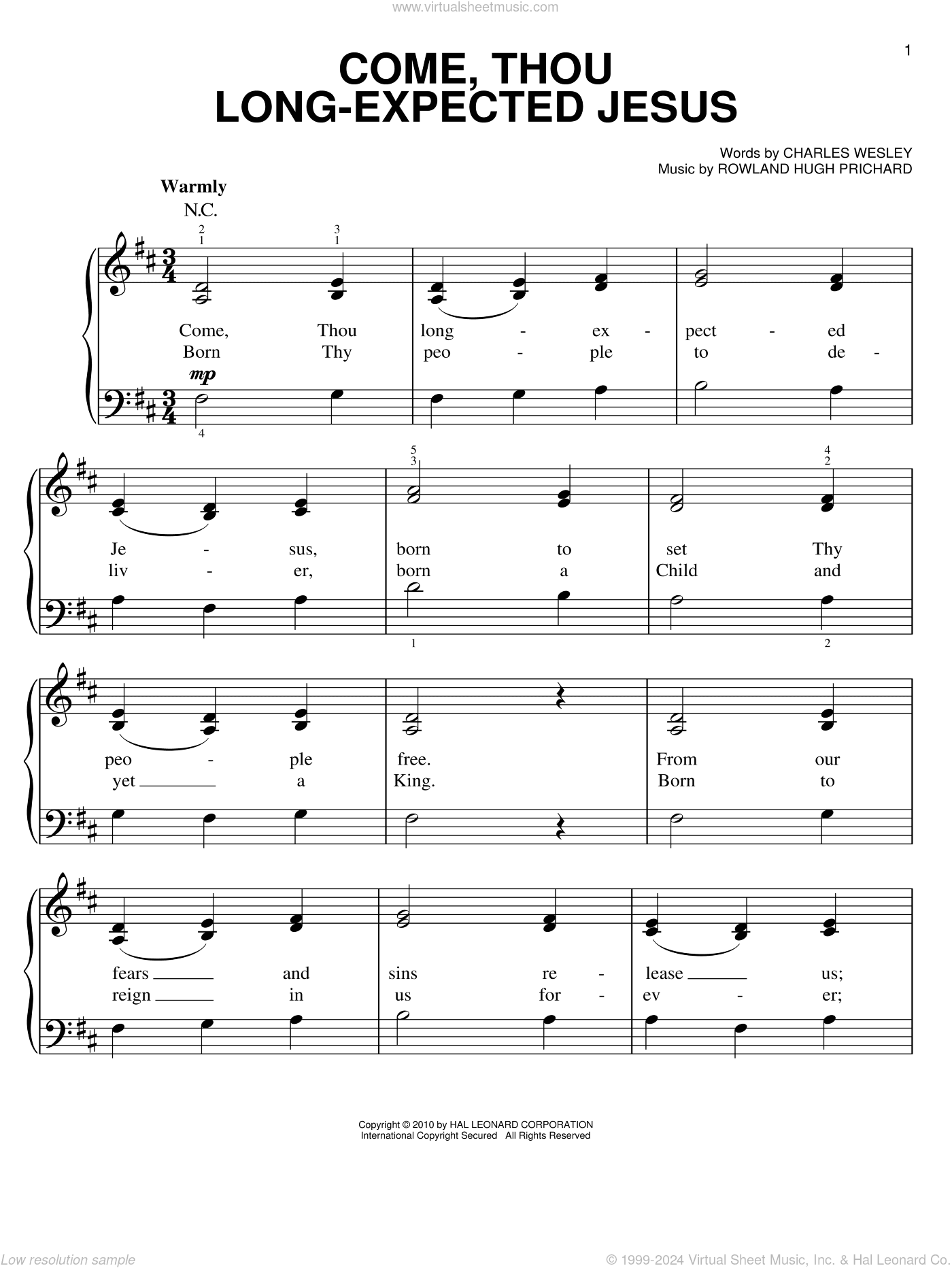 Come, Thou Long-Expected Jesus